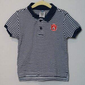 Creative Knitwear Classic Navy Striped Auburn Polo Size 2T